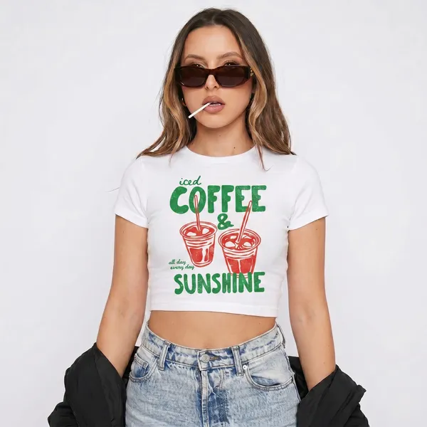 Coffee_printed_Off_White_Cotton_Blend_Graphic_Crop_Top_For_Women