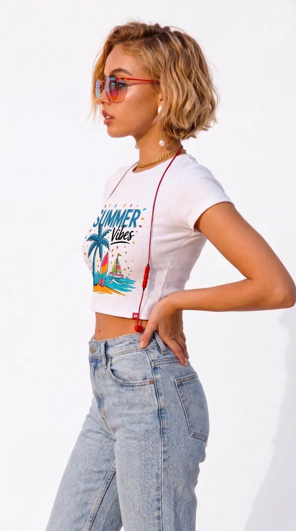 summer_vibe_White_Cotton_Blend_Graphic_Crop_Top_For_Women