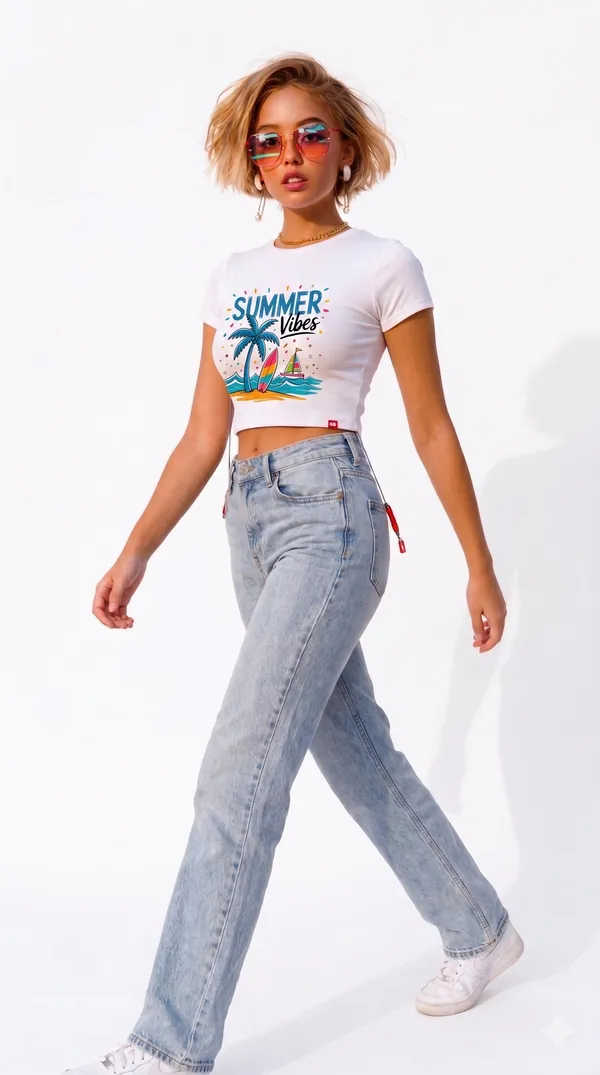 summer_vibe_White_Cotton_Blend_Graphic_Crop_Top_For_Women
