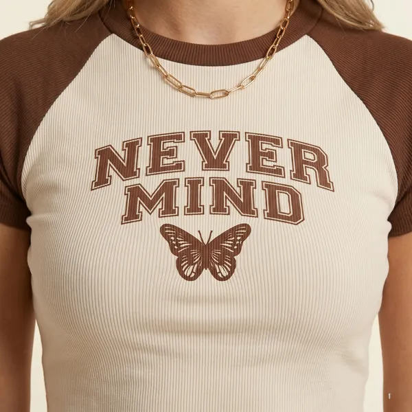 Brown_And_Off_White_Cotton_Blend_Graphic_Crop_Top_For_Women
