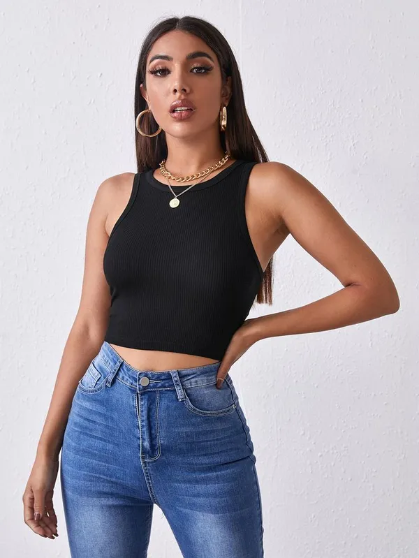 Black_Cotton_Blend_Tank_Crop_Top_For_Women