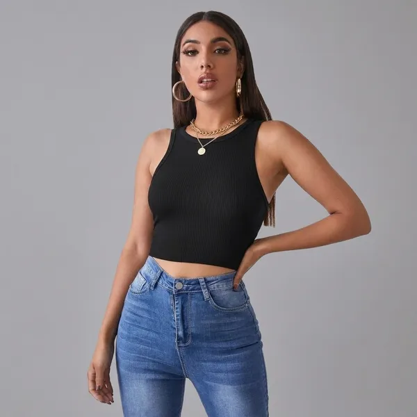 Black_Cotton_Blend_Tank_Crop_Top_For_Women