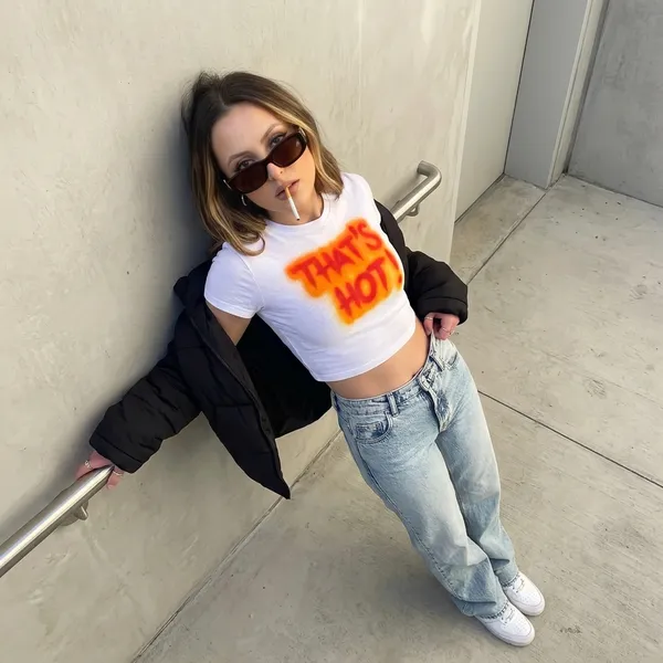 That_hot_printed_white_Cotton_Blend_Graphic_Crop_Top_For_Women