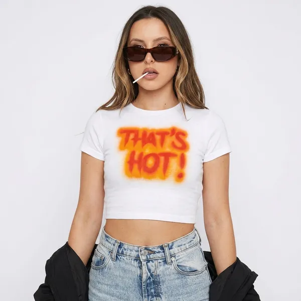 That_hot_printed_white_Cotton_Blend_Graphic_Crop_Top_For_Women