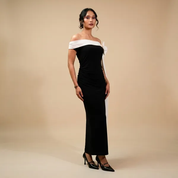 Bowline_Two_Tone_Dress_Black_With_White_Bow