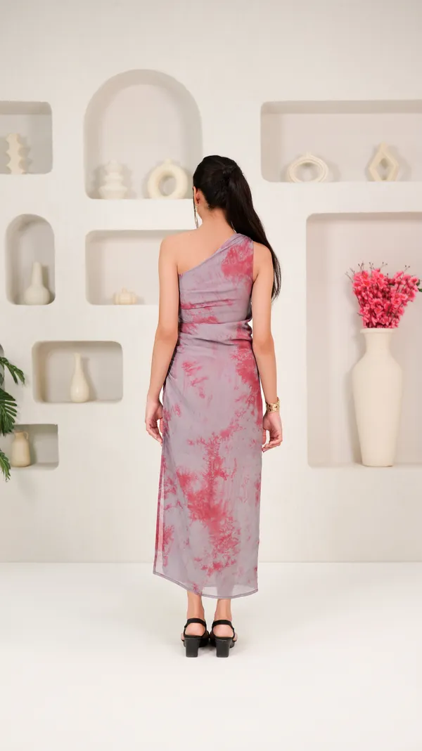MOONLIT_BAY_DRESS-Lavender_Poly_Self_Stripe_Midi_Dress_For_Women