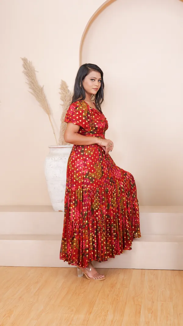 MIRAA_KNOT_DRESS-Red_Viscose_Georgette_dress_For_Women