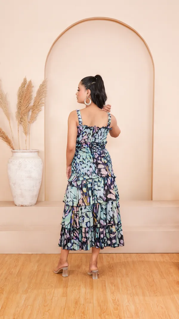 ELVYA_SMOCKED_DRESS-Blue_Viscose_Georgette_Maxi_Dress_For_Women