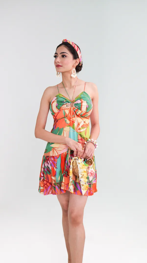 PALM_SERENADE_DRESS-Green_Rayon_Mini_Dress_For_Women