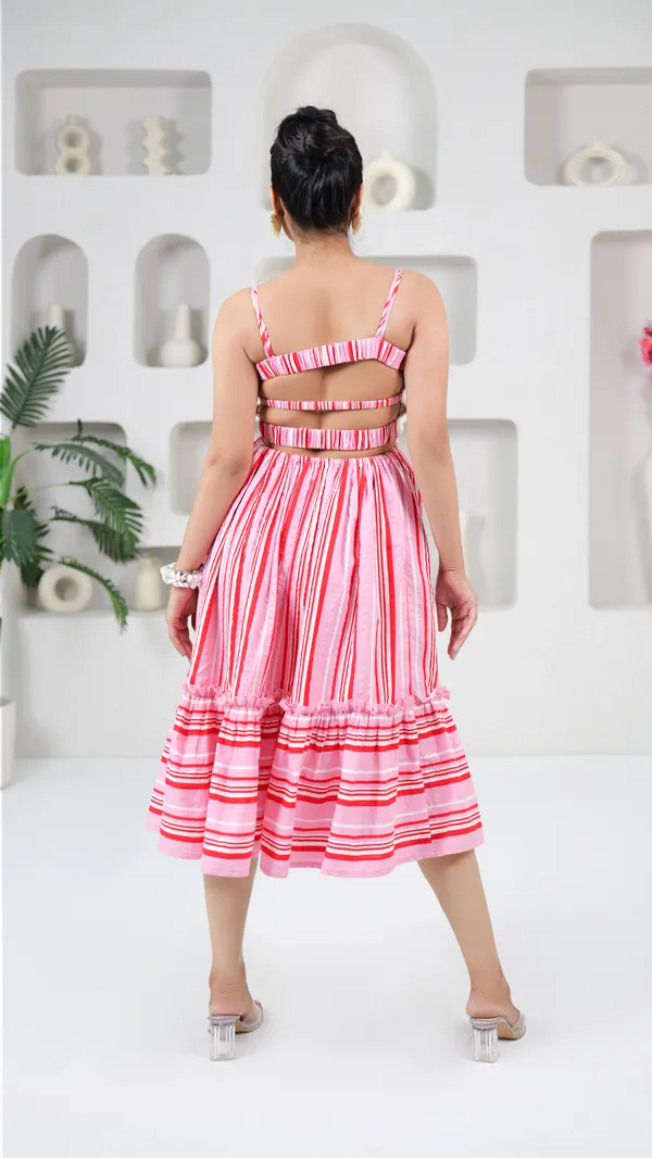 VICHY_DRESS-Pink_Cotton_Midi_Dress_For_Women