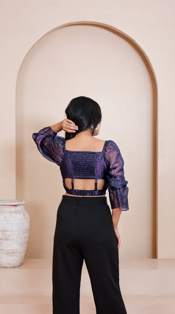 COSMO_
SQUARE_NECK_TOP-Purple_Shimmer_Crop_Top_For_Women