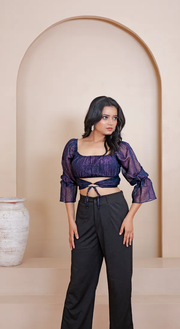 COSMO_
SQUARE_NECK_TOP-Purple_Shimmer_Crop_Top_For_Women