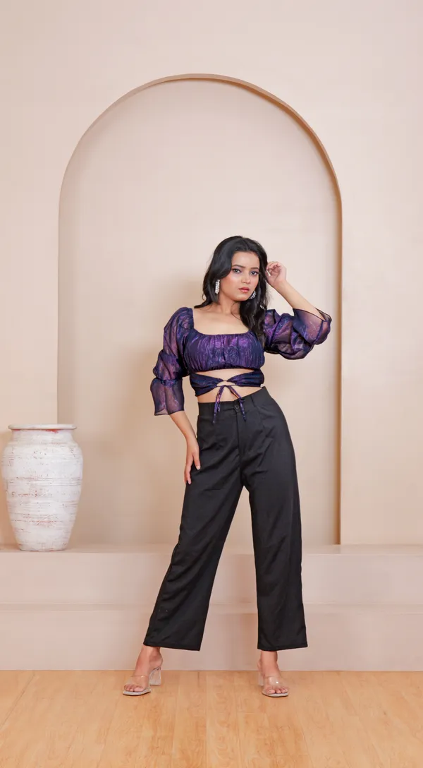 COSMO_
SQUARE_NECK_TOP-Purple_Shimmer_Crop_Top_For_Women