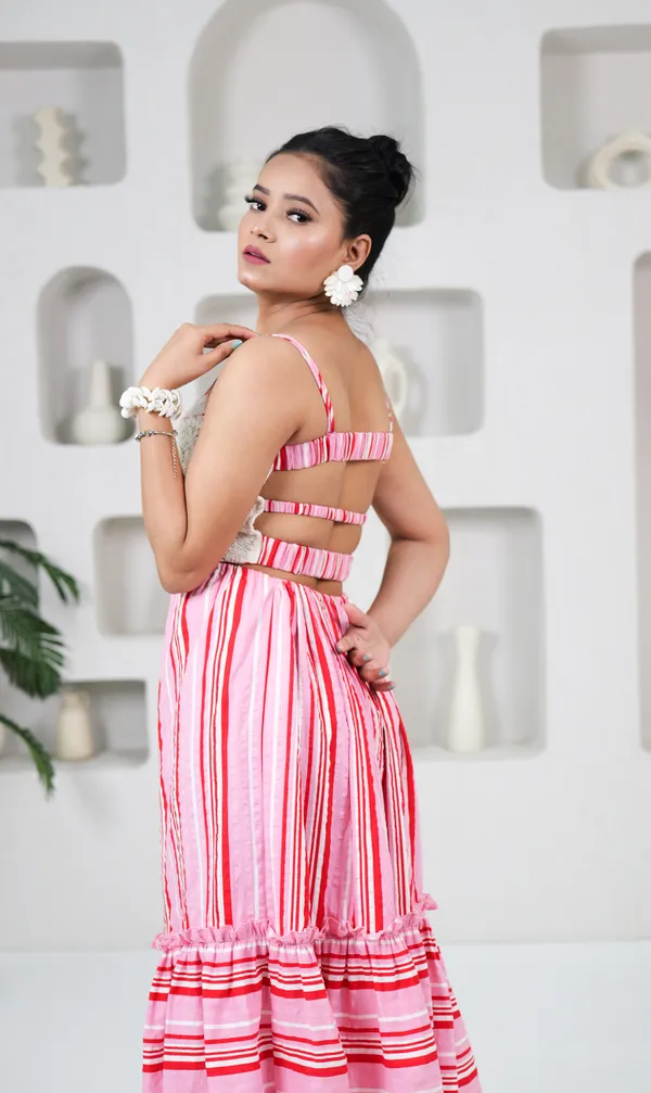 VICHY_DRESS-Pink_Cotton_Midi_Dress_For_Women