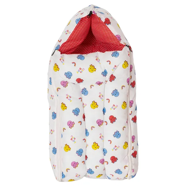 White_Cotton_Printed_Hooded_Baby_Sleeping_Bag_For_New_Born