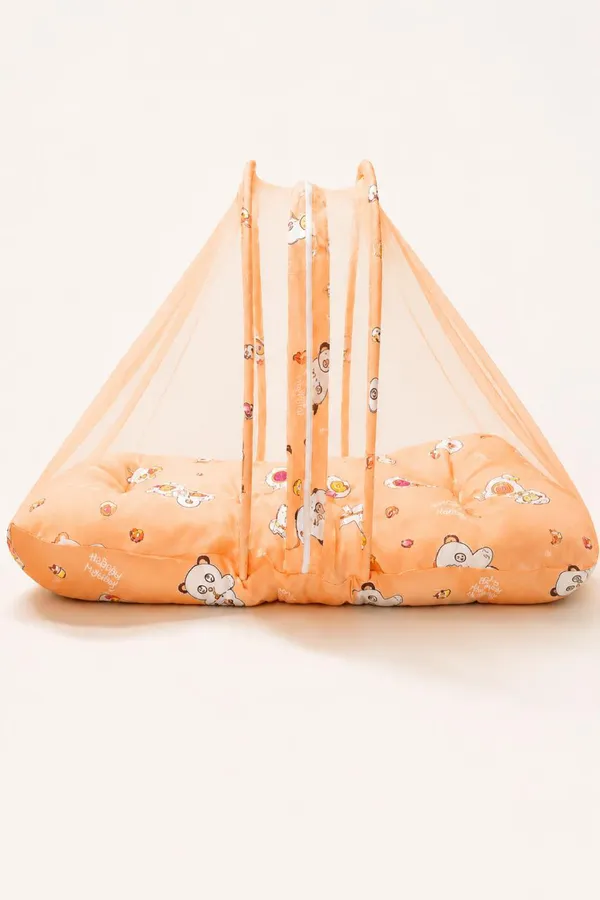 Orange_Cotton_Floral_Print_Baby_Bedding_Combo_Set_For_New_Born