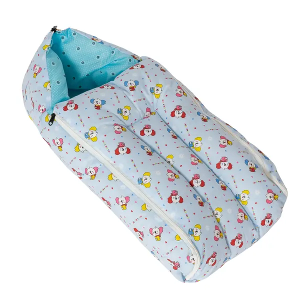 Blue_Cotton_Printed_Hooded__And_Multicolour_Cotton_Umbrella_Print_Baby_Sleeping_Bag_For_New_Born_Combo_Pack_Of_2
