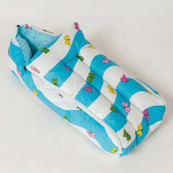Blue_Cotton_Butterfly_Print_Baby_Sleeping_Bag_For_New_Born