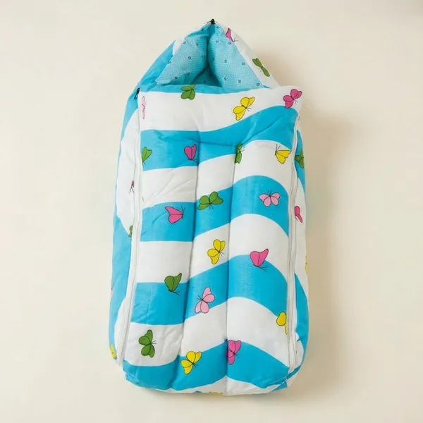 Blue_Cotton_Butterfly_Print_Baby_Sleeping_Bag_For_New_Born