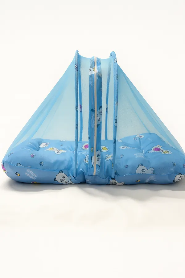 BLUE_BABY_BEDDING_WITH_MOSQUITO_NET_AND_NEST_BED__CARTOON_IMAGE_0-3_MONTH