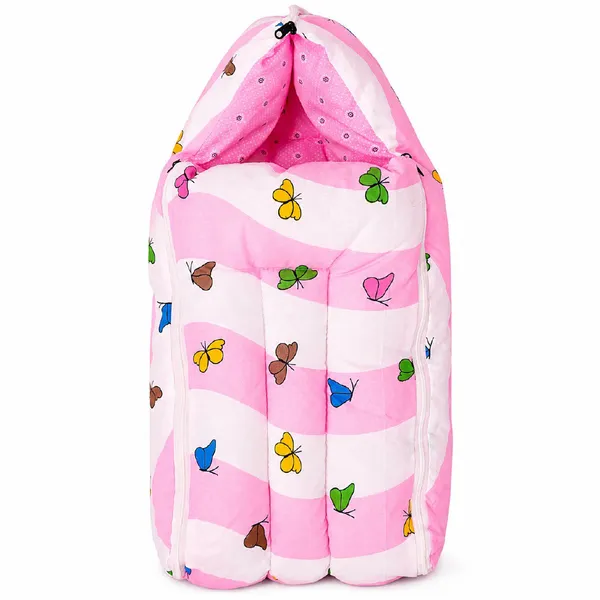 Pink_Cotton_Butterfly_Print_Baby_Bedding_Combo_Set_For_New_Born