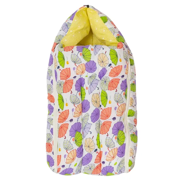 Blue_Cotton_Printed_Hooded__And_Multicolour_Cotton_Umbrella_Print_Baby_Sleeping_Bag_For_New_Born_Combo_Pack_Of_2