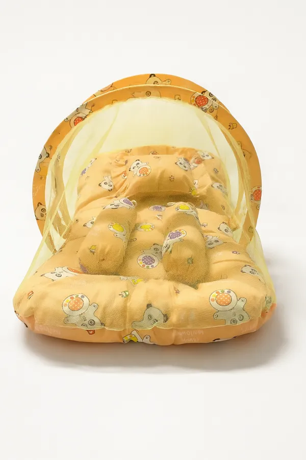 ORANGE_BABY_BEDDING_WITH_MOSQUITO_NET_AND_NEST_BED__CARTOON_IMAGE_0-3_MONTH