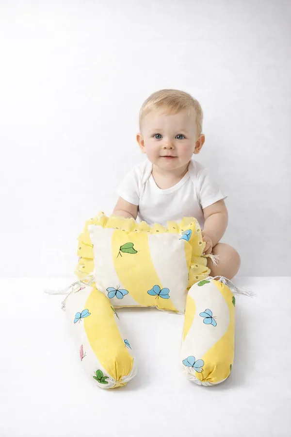 Yellow_Cotton_Butterfly_Print_Baby_Bedding_Combo_Set_For_New_Born-3month