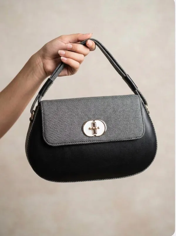 Premium_Black_&_Grey_Shoulder_Handbag_for_Women
