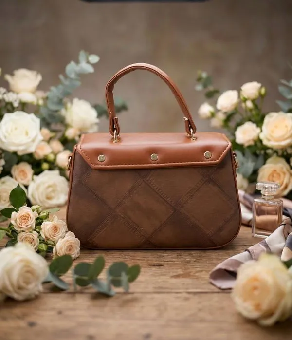 Premium_Brown_Top_Handle_Crossbody_Handbag_for_Women