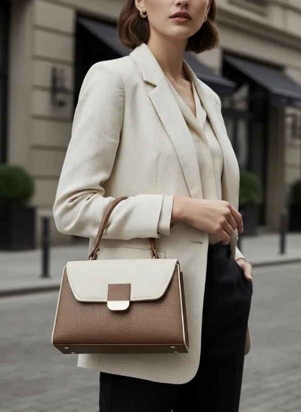 Brown_White_Solid_Hand_Held_Bag_For_Women