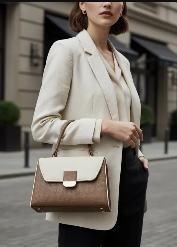 Brown_White_Solid_Hand_Held_Bag_For_Women