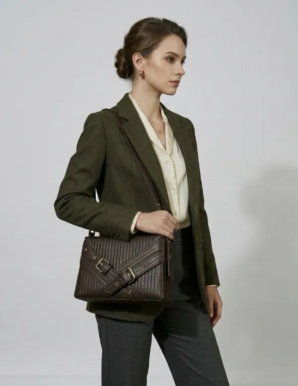 Brown_Multi_Belt_Hand_Held_Bag_For_Women
