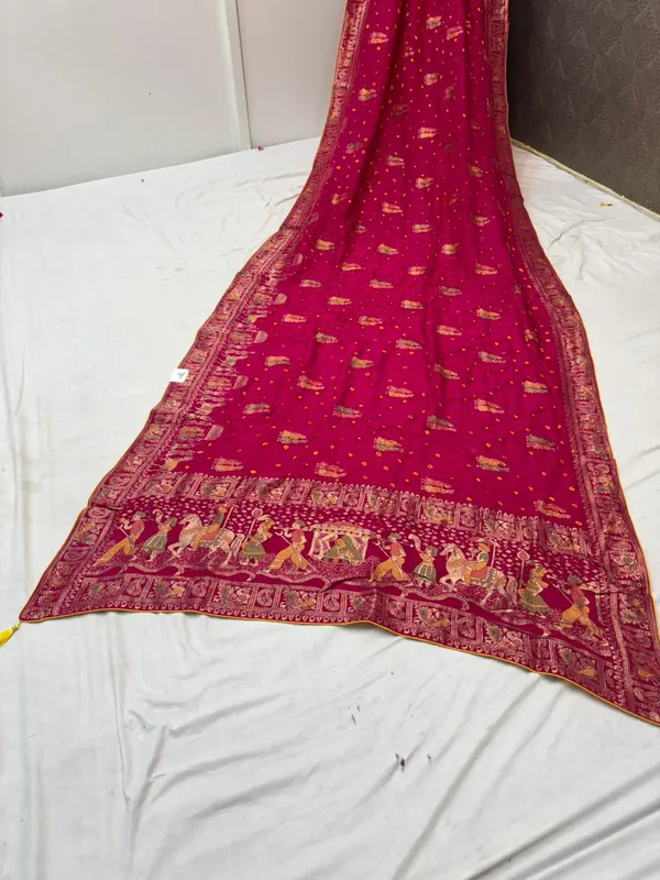 Rani_Pink_Dola_Silk_Bandhej_Meena_Saree_For_Women