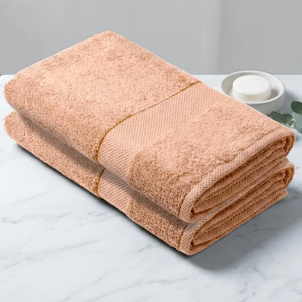 Peach_Bath_Towel_100%_Combed_Cotton_600_GSM_150x70_CM_(Set_of_2)