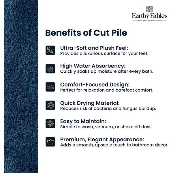 Navy_Blue_Cut_Pile_Bath_Mat_100%_Microfiber_1600_GSM_60x40_Cm_(Set_of_1)
