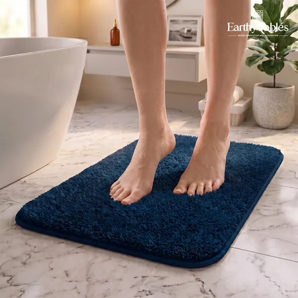 Navy_Blue_Cut_Pile_Bath_Mat_100%_Microfiber_1600_GSM_60x40_Cm_(Set_of_1)