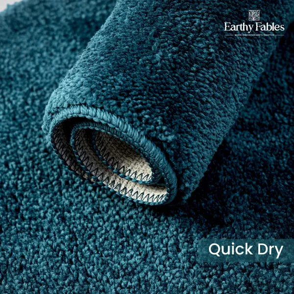 Teal_Cut_Pile_Bath_Mat_100%_Microfiber_1600_GSM_60x40_Cm_(Set_of_1)