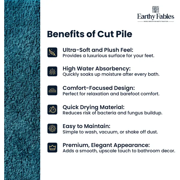 Teal_Cut_Pile_Bath_Mat_100%_Microfiber_1600_GSM_60x40_Cm_(Set_of_1)