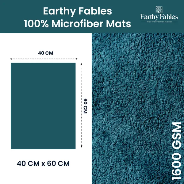 Teal_Cut_Pile_Bath_Mat_100%_Microfiber_1600_GSM_60x40_Cm_(Set_of_1)