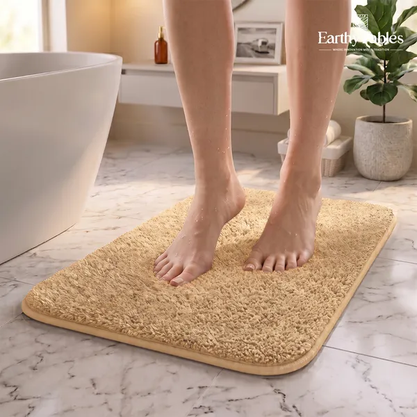 Beige_Cut_Pile_Bath_Mat_100%_Microfiber_1600_GSM_60x40_Cm_(Set_of_1)