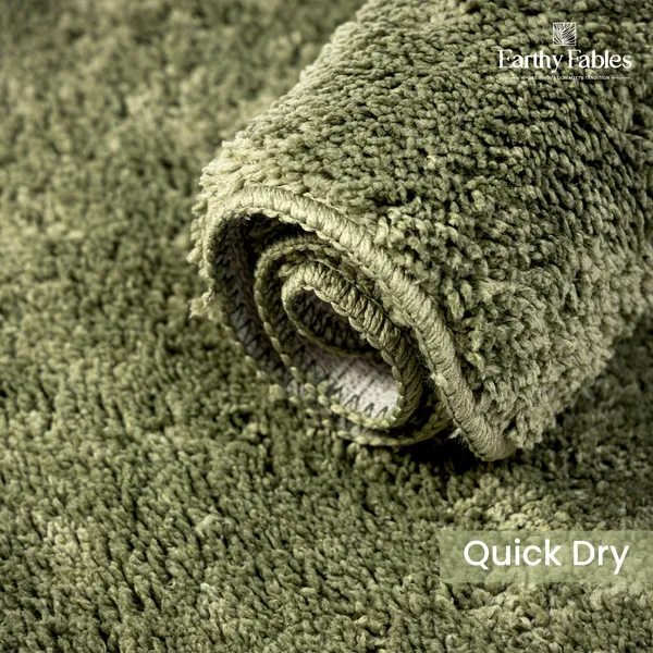 Green_Cut_Pile_Bath_Mat_100%_Microfiber_1600_GSM_60x40_Cm_(Set_of_1)