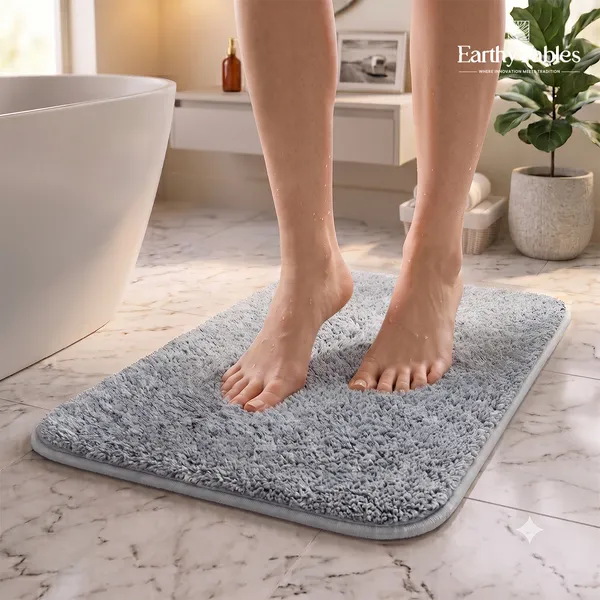 Grey_Cut_Pile_Bath_Mat_100%_Microfiber_1600_GSM_60x40_Cm_(Set_of_1)
