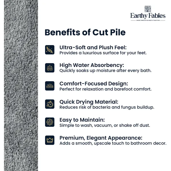 Grey_Cut_Pile_Bath_Mat_100%_Microfiber_1600_GSM_60x40_Cm_(Set_of_1)