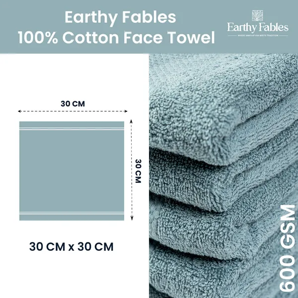 Aqua_Face_towel_100%_Combed_Cotton_600_GSM_30X30_Cm_(Set_of_4)