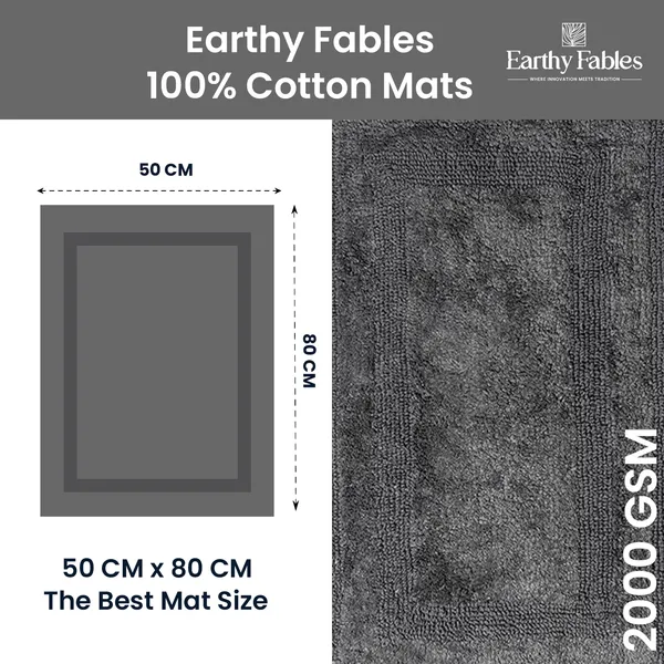 Grey_Reversible_Bath_Mat_100%_Cotton_2000_GSM_80x50_Cm_(Set_of_1)