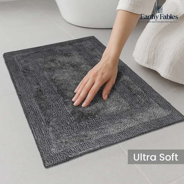Grey_Reversible_Bath_Mat_100%_Cotton_2000_GSM_80x50_Cm_(Set_of_1)