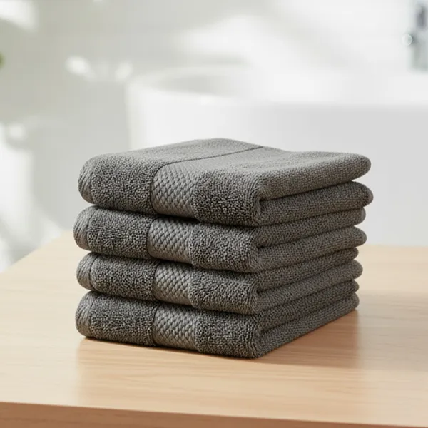 Grey_Face_towel_100%_Combed_Cotton_600_GSM_30X30_Cm_(Set_of_4)