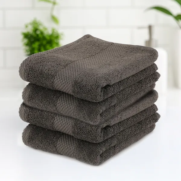 Grey_Hand_Towel_100%_Combed_Cotton_600_GSM_60x40_Cm_(Set_of_4)