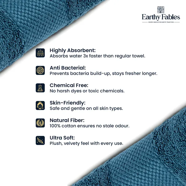 Dark_Teal_Hand_Towel_100%_Combed_Cotton_600_GSM_60x40_Cm_(Set_of_4)